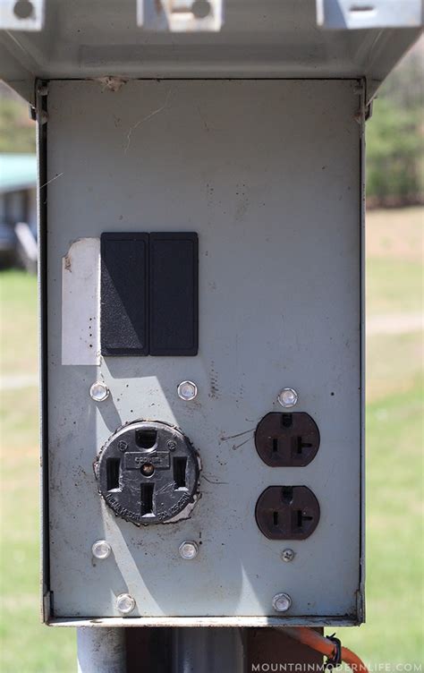 rv electric box|electrical box for rv hookup.